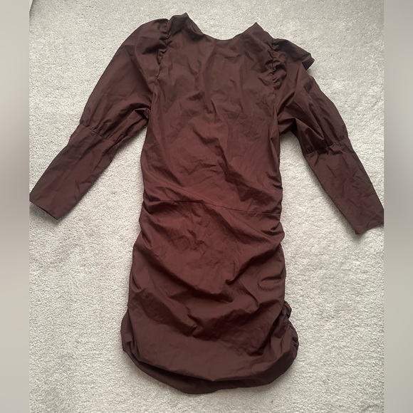 Asos Brown Ruched  Dress - Picture 5 of 5